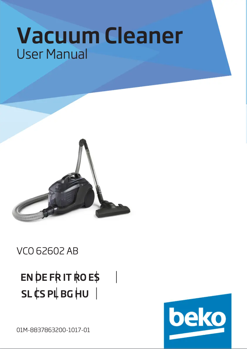 Page 1 de la notice Manuel utilisateur Beko VCO 62602 AB