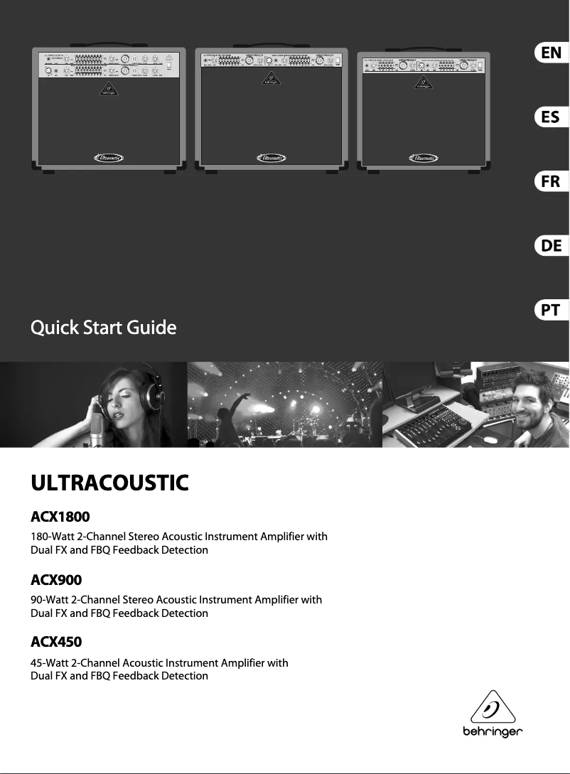 Page n°1 - Manuel utilisateur Behringer ACX450