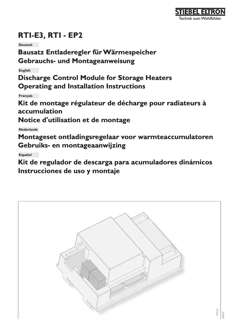 Page n°1 - Manuel utilisateur Stiebel Eltron RTI-E3
