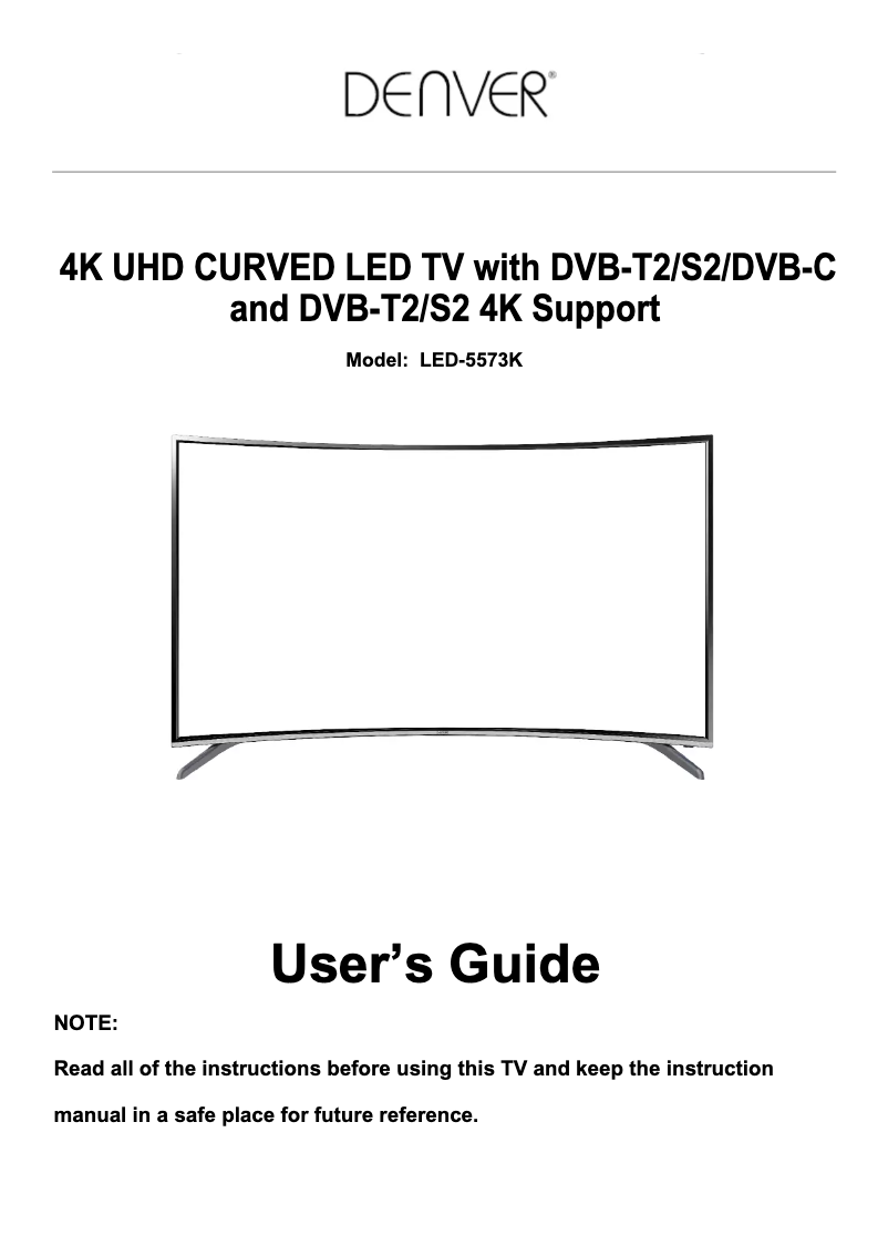 Page 1 de la notice Manuel utilisateur Denver LED-5573K