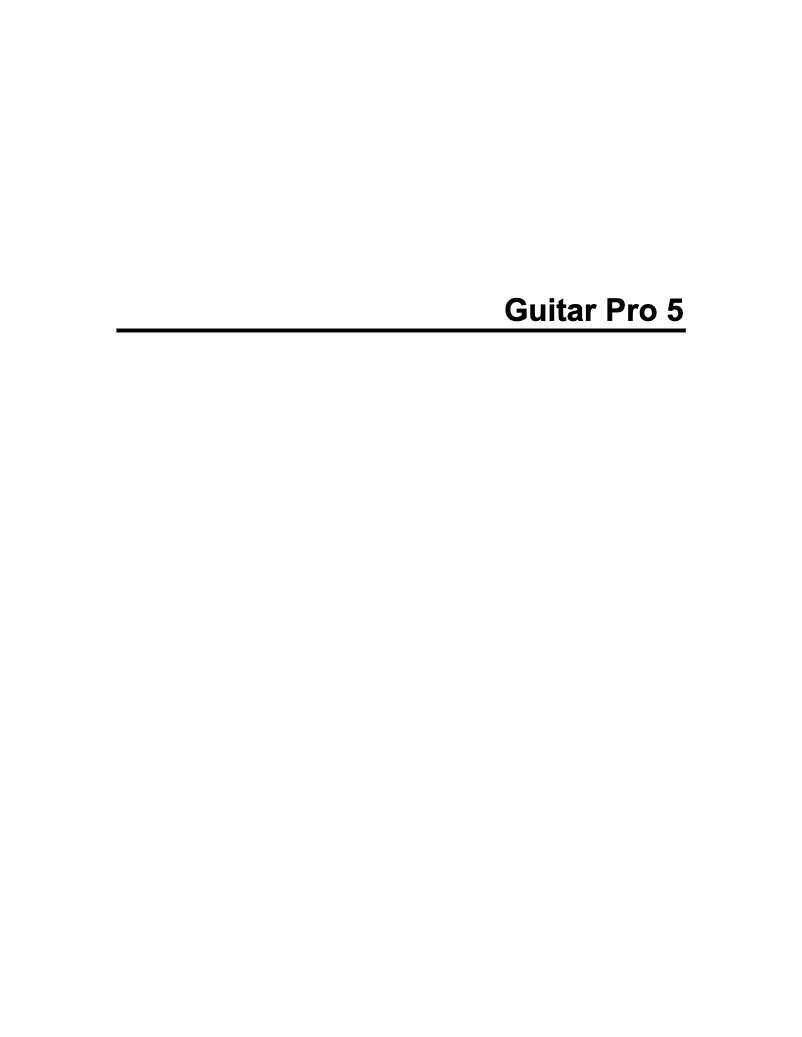 Page n°1 - Manuel utilisateur Arobas Music Guitar Pro 5