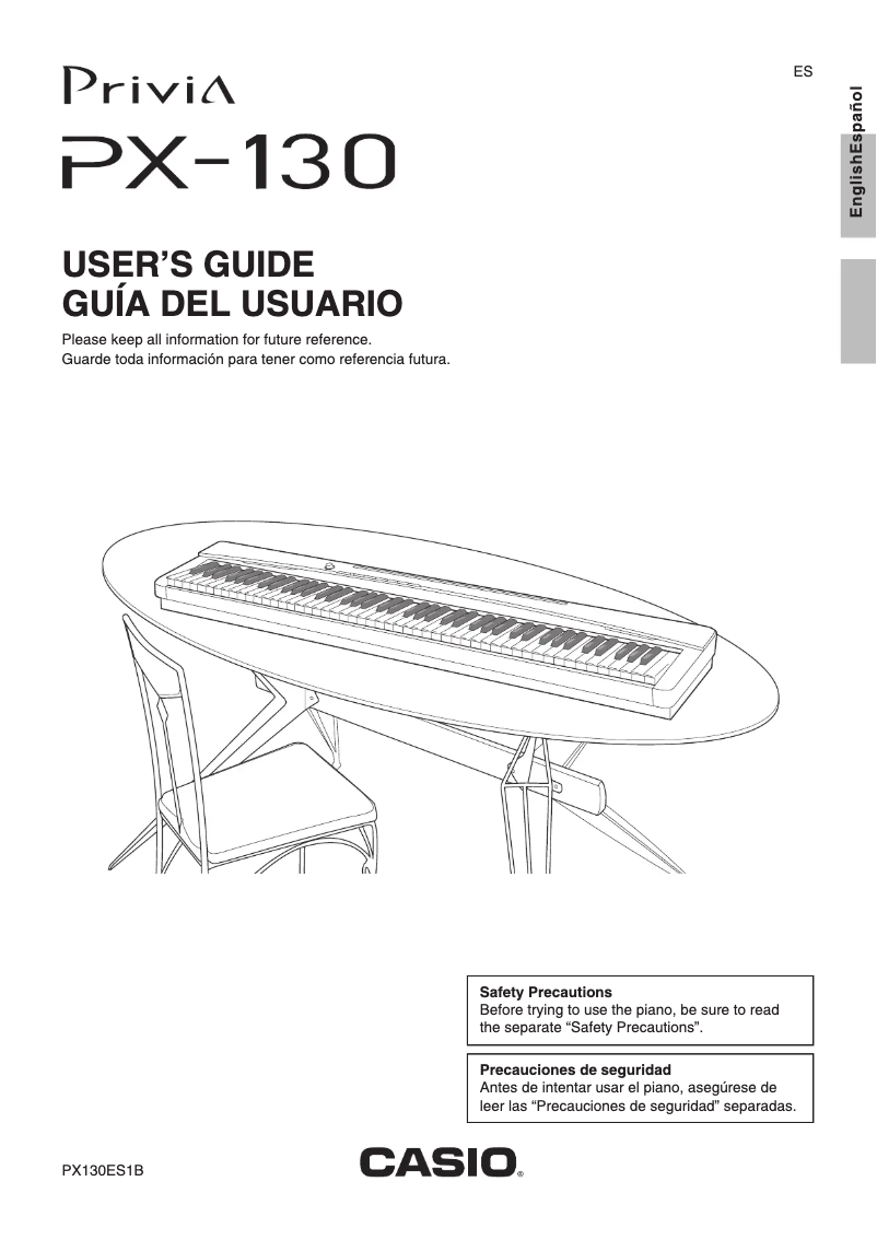 Page 1 de la notice Manuel utilisateur Casio Privia PX-130