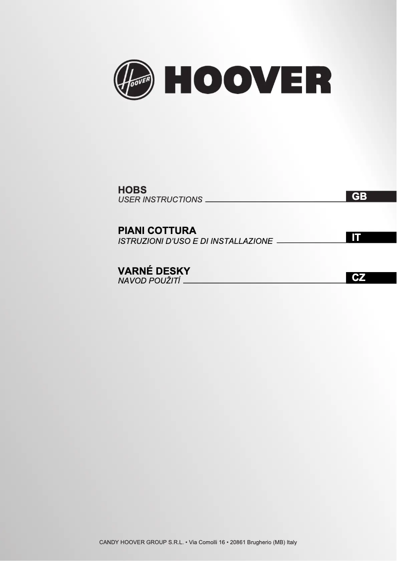 Page 1 de la notice Manuel utilisateur Hoover HH64BVT