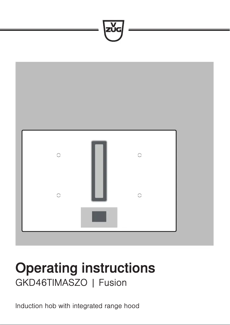 Image de la première page du manuel de l'appareil Fusion GKD46TIMASZO