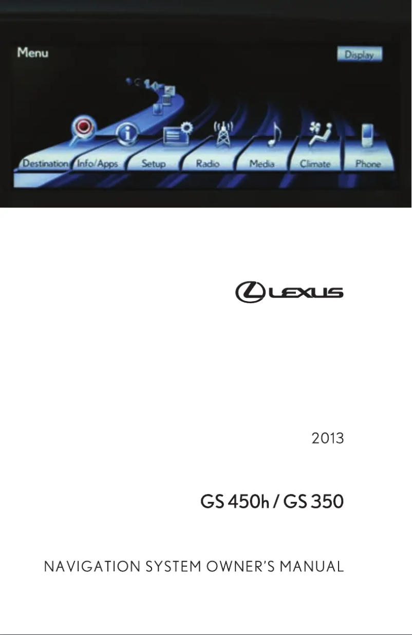 Page 1 de la notice Manuel utilisateur Lexus GS 450h (2013)