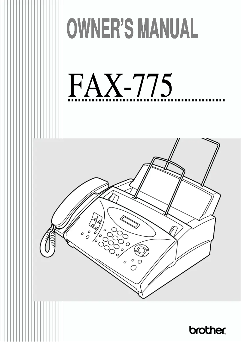 Page 1 de la notice Manuel utilisateur Brother FAX-775