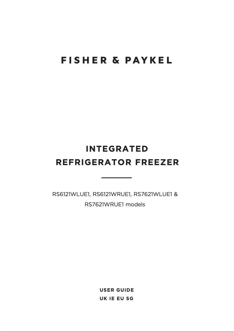 Image de la première page du manuel de l'appareil RS6121WRUE1