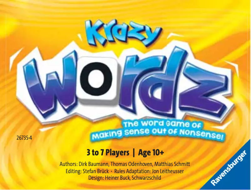 Page n°1 - Manuel utilisateur Ravensburger Krazy Words Game