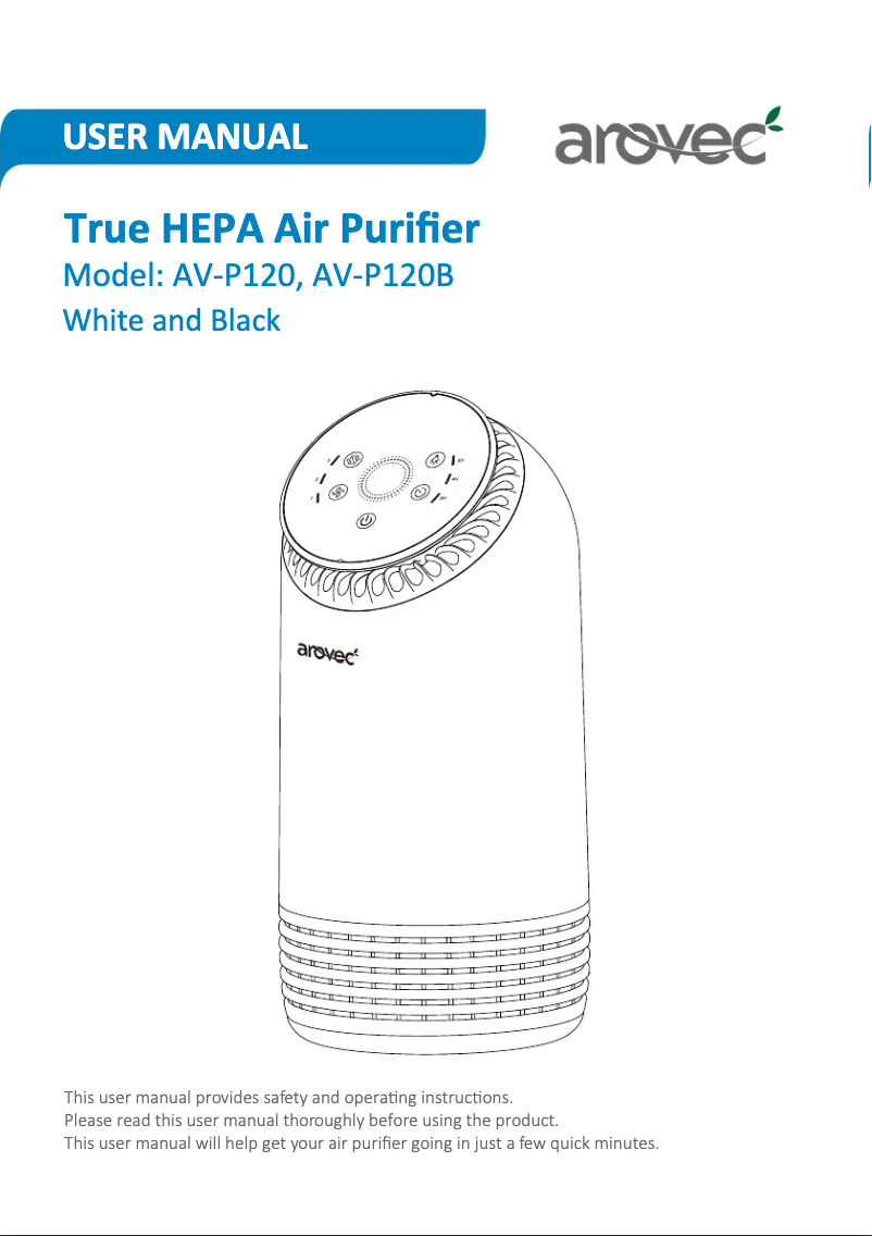 Image de la première page du manuel de l'appareil AV-P120