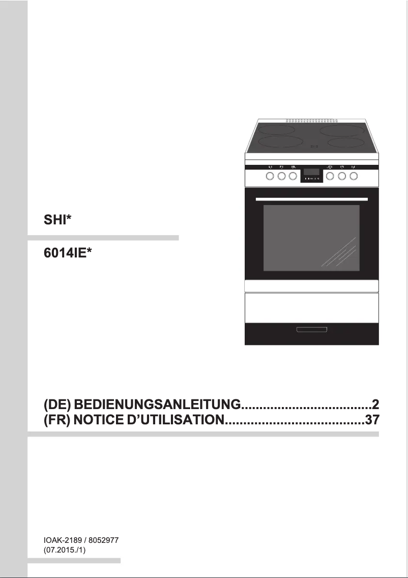 Page 1 de la notice Manuel utilisateur Amica SHI 11684 W