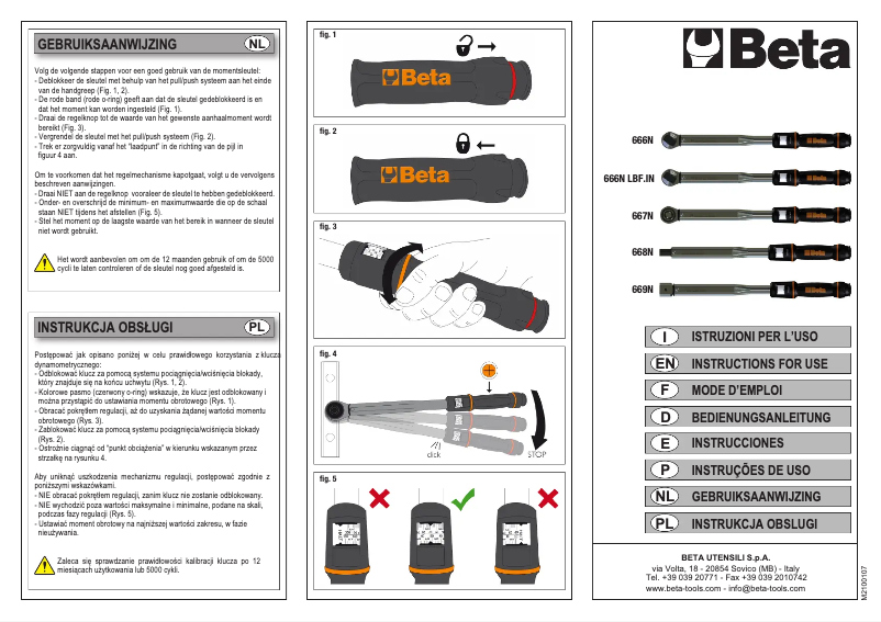 Page n°1 - Manuel utilisateur Beta 669N