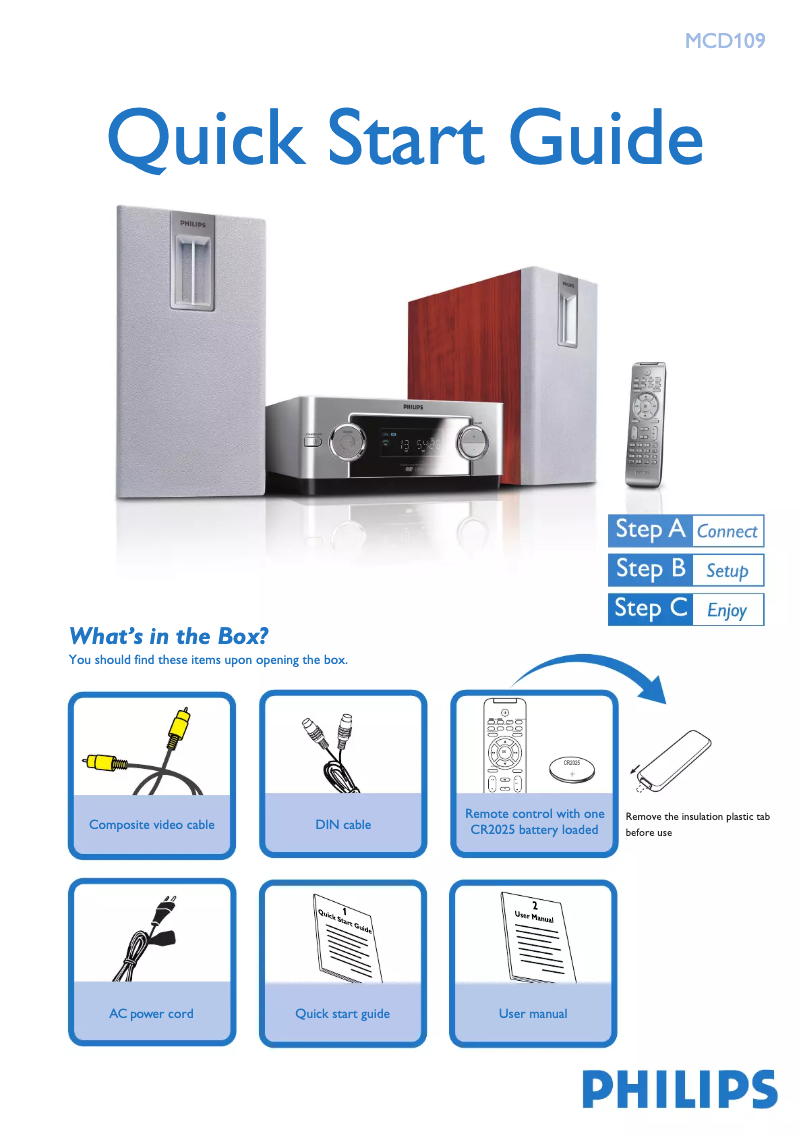 Imagen de la primera página del manual del dispositivo MCD109