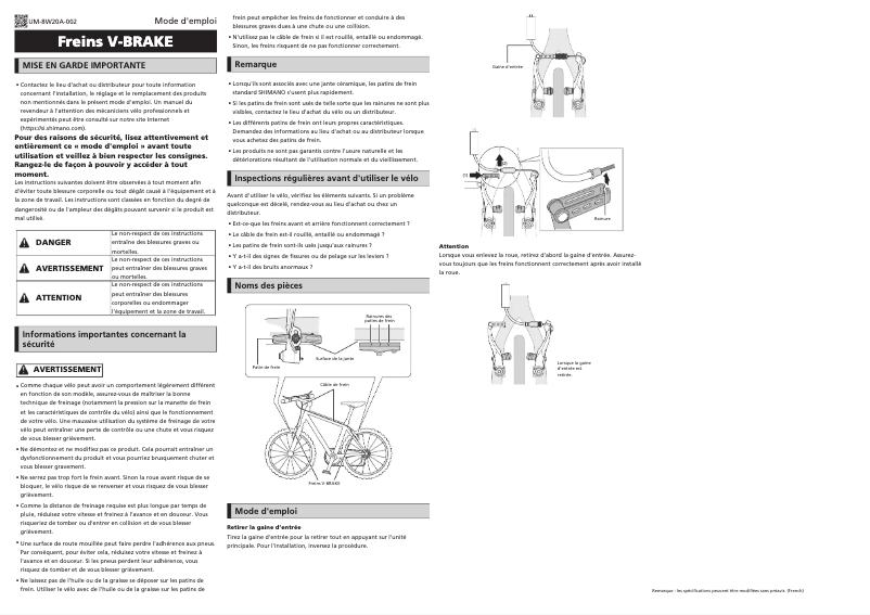 Página 1 del manual Manual de usuario Shimano BR-R573