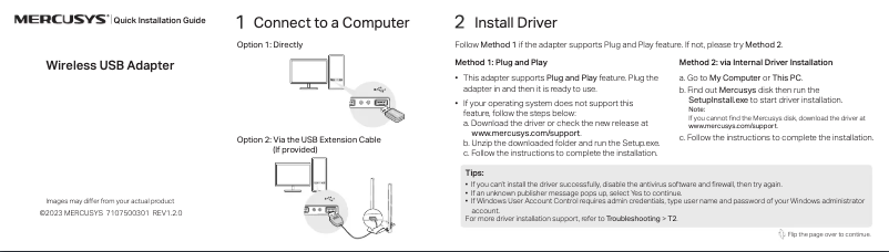 Page n°1 - Guide d'installation Mercusys MA20N