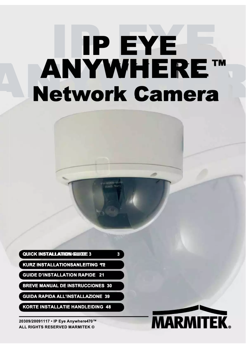 Page n°1 - Manuel utilisateur Marmitek IP Eye Anywhere 470