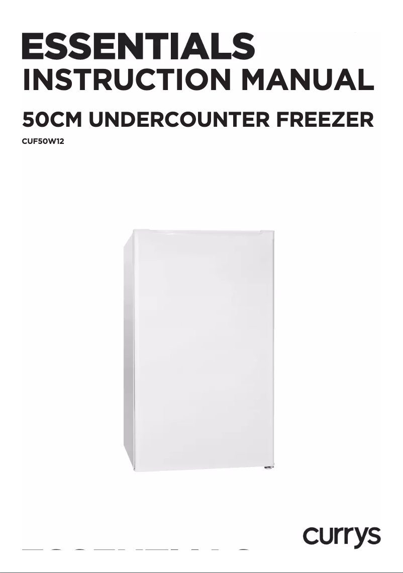 Page 1 de la notice Manuel utilisateur Currys Essentials CUF50W12