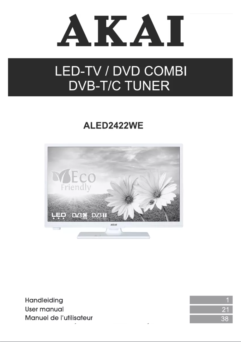 Page 1 de la notice Manuel utilisateur AKAI ALED2422WE
