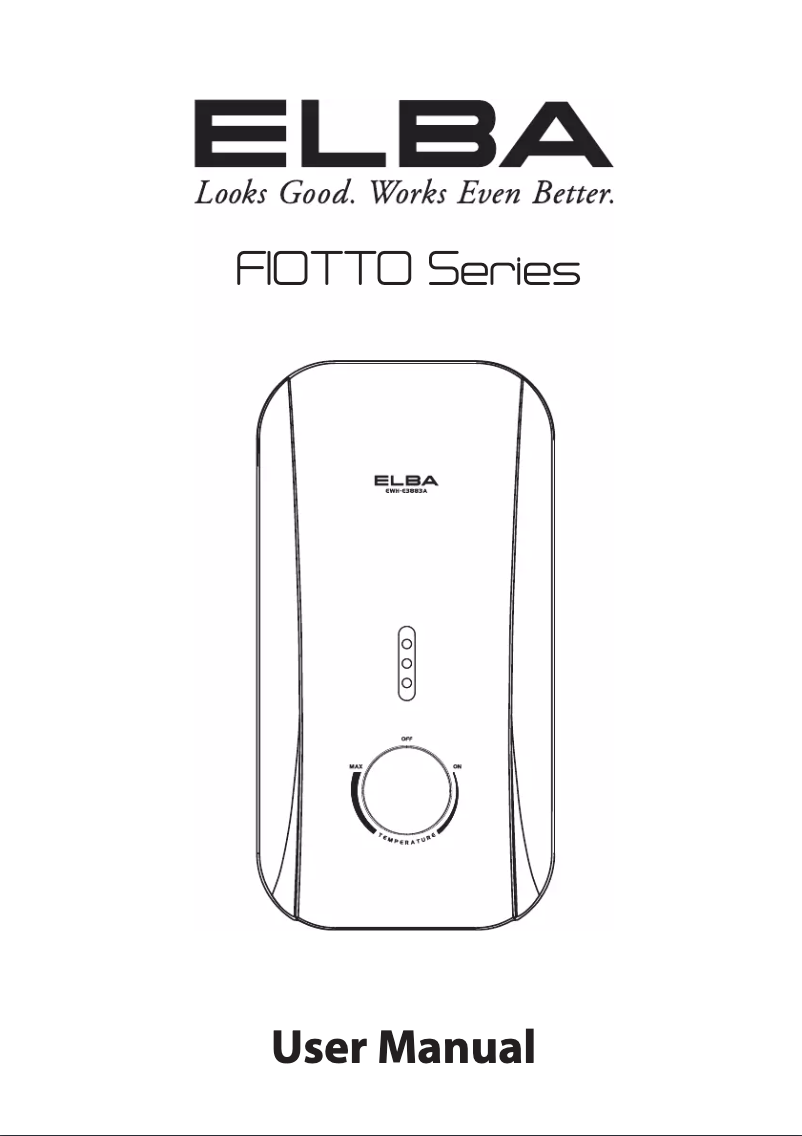Page 1 of the manual User Manual Elba EWH-E3883AC(SG)