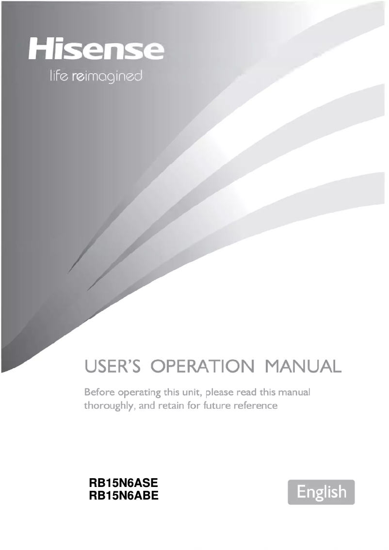 Image de la première page du manuel de l'appareil RB15N6ABE