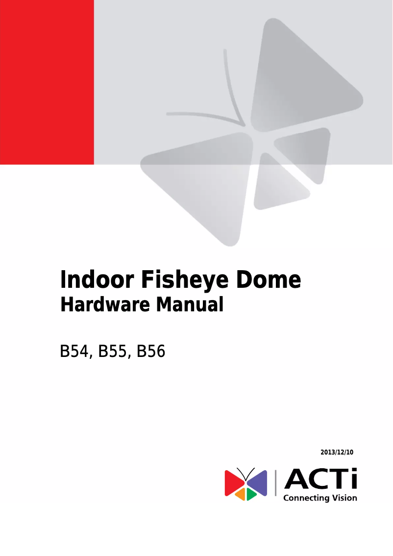 Image de la première page du manuel de l'appareil B56