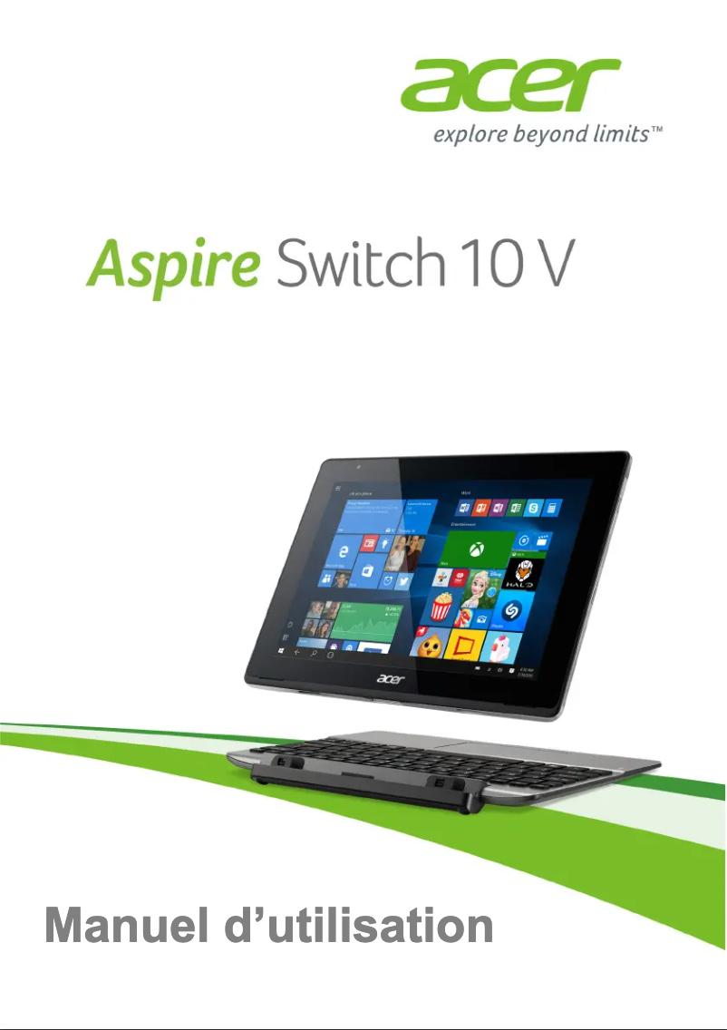 Image de la première page du manuel de l'appareil Aspire Switch 10V