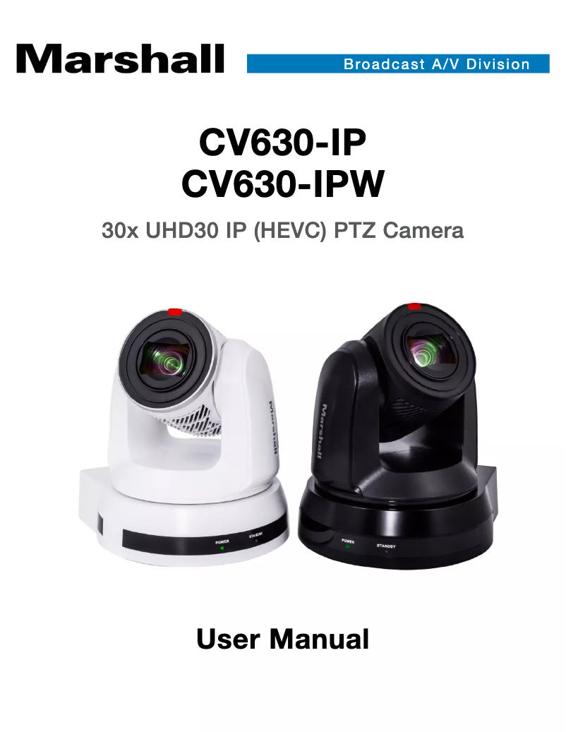 Image de la première page du manuel de l'appareil CV630-IP