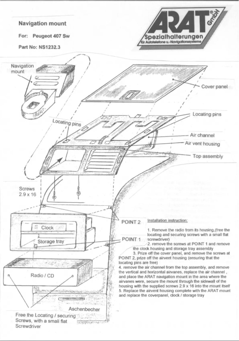 Page n°1 - Manuel utilisateur Arat NS1232.3