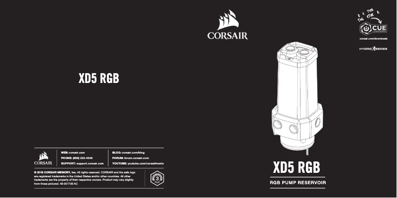 Page 1 de la notice Manuel utilisateur Corsair XD5 RGB