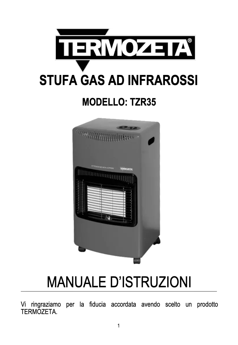 Page 1 de la notice Manuel utilisateur Termozeta TZR35