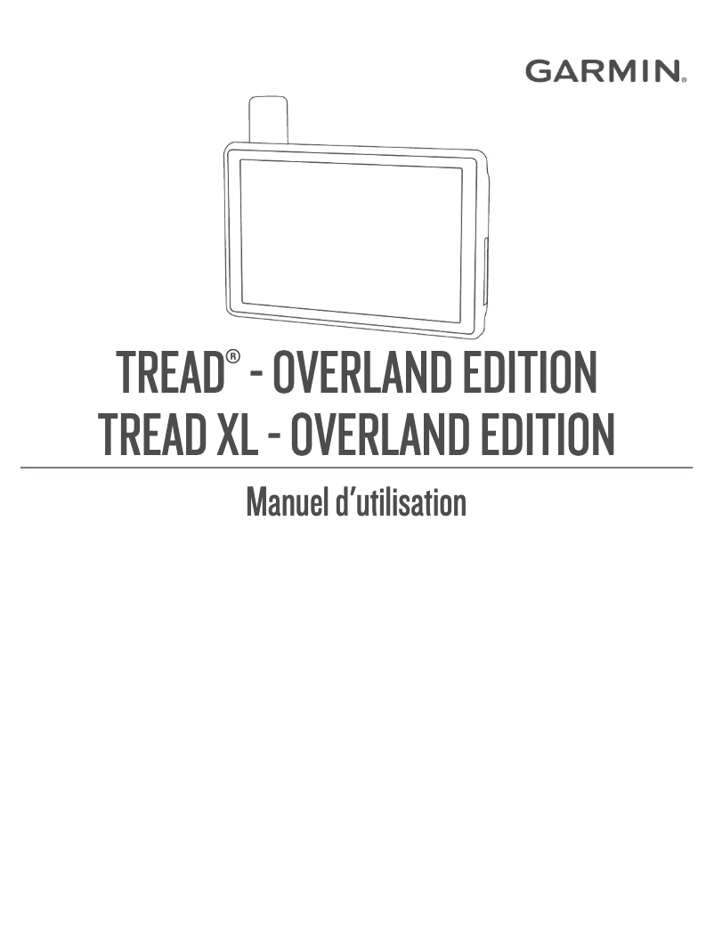 Page 1 de la notice Manuel utilisateur Garmin Tread Overland Edition