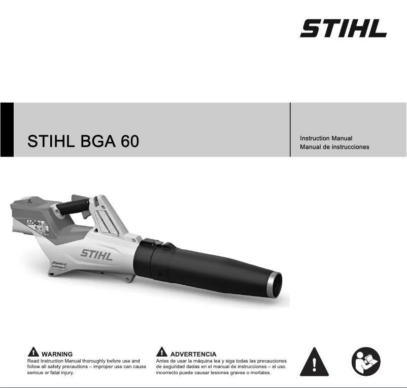 Page 1 de la notice Manuel utilisateur Stihl BGA 60