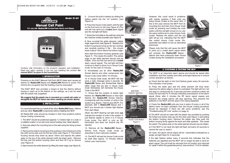 Page n°1 - Manuel utilisateur Ei Electronics Ei407