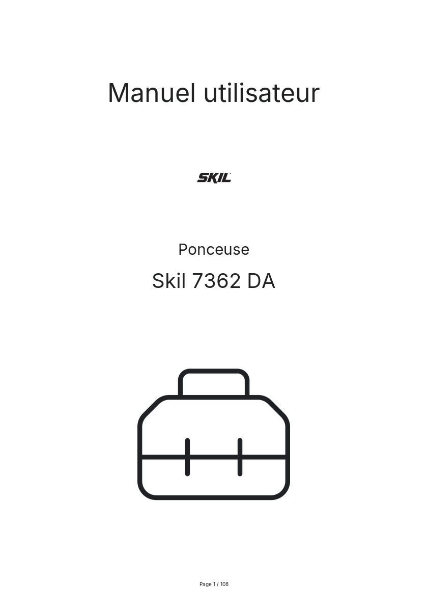 Image de la première page du manuel de l'appareil 7362 DA