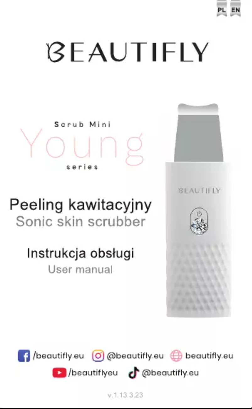 Page n°1 - Manuel utilisateur Beautifly Scrub Mini Young