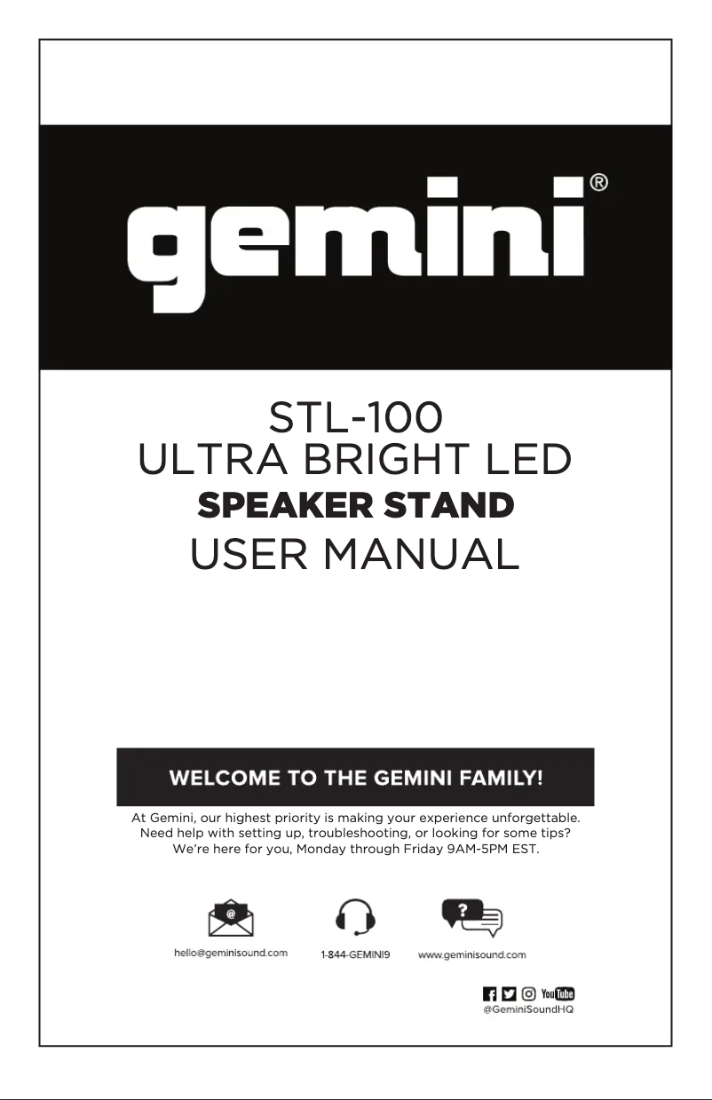 Image de la première page du manuel de l'appareil STL-100