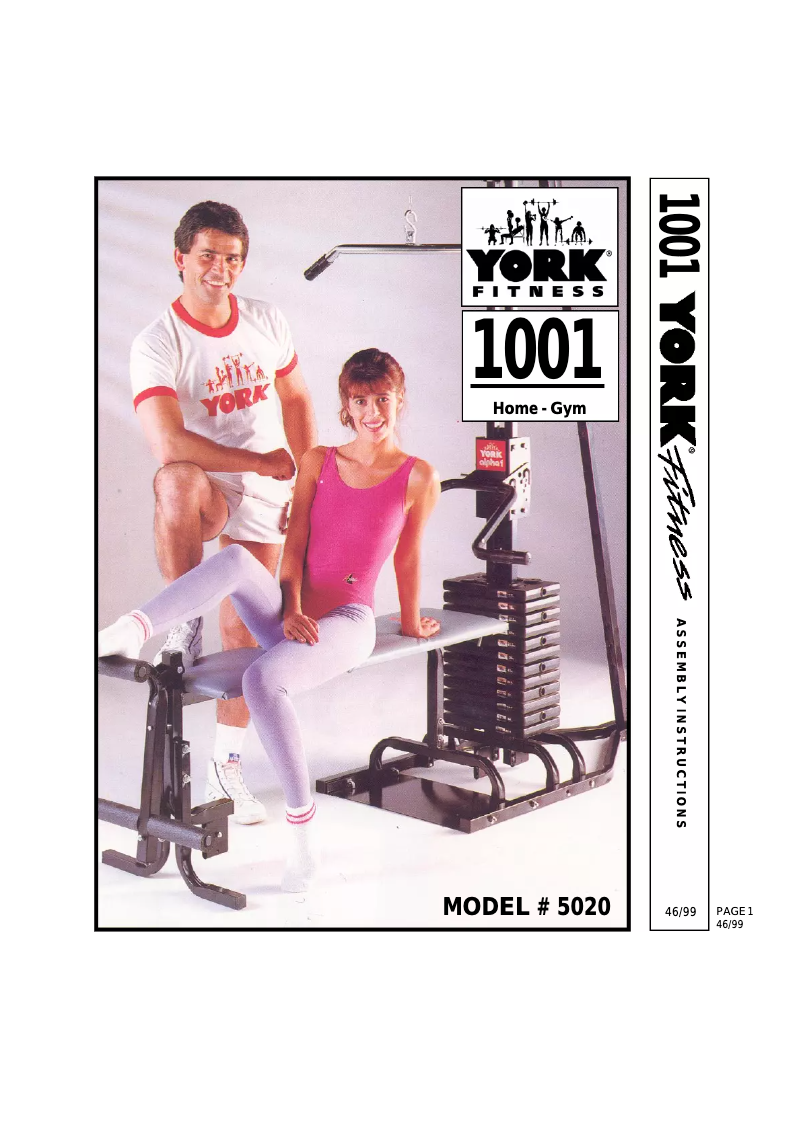 Página 1 del manual Manual de usuario York Fitness 1001