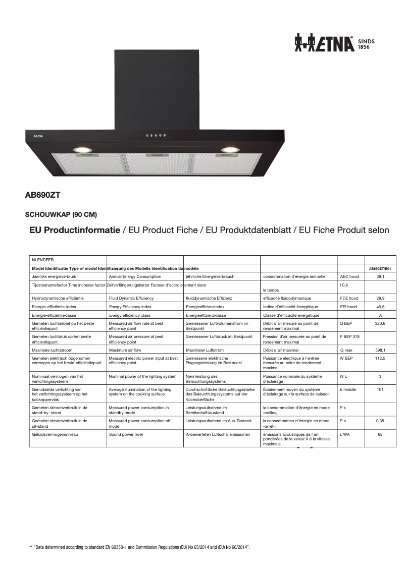 Image de la première page du manuel de l'appareil AB690ZT