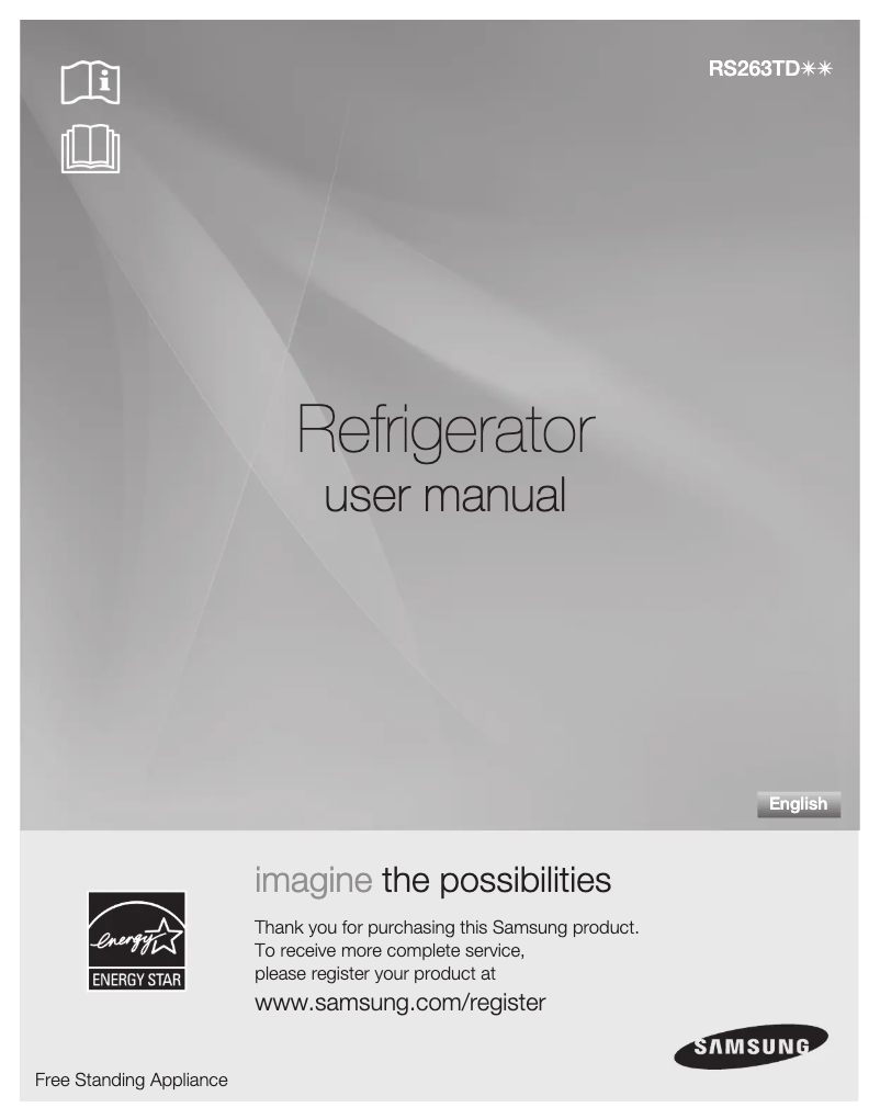 Page n°1 - Manuel utilisateur Samsung RS263TDBP