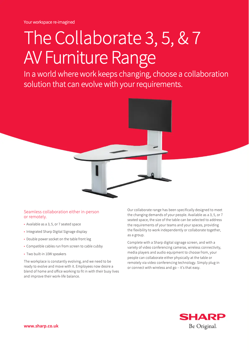 Imagen de la primera página del manual del dispositivo Collaborate 7