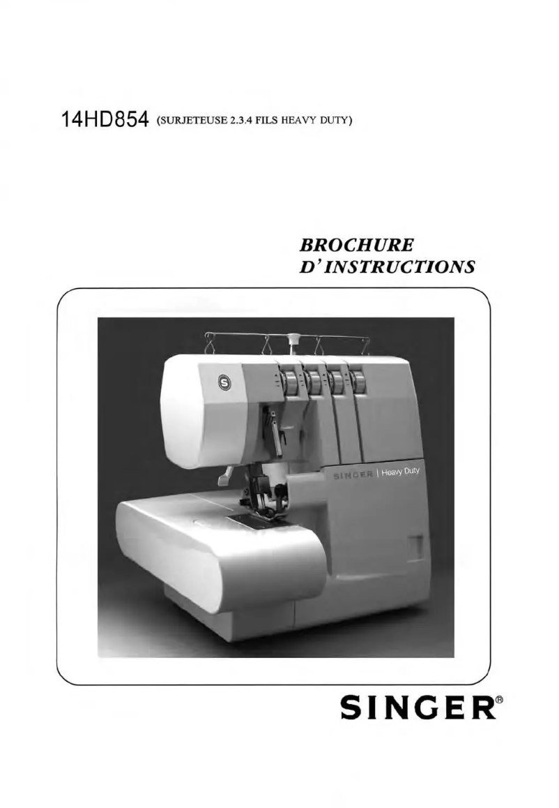Page 1 de la notice Manuel utilisateur Singer 14HD854