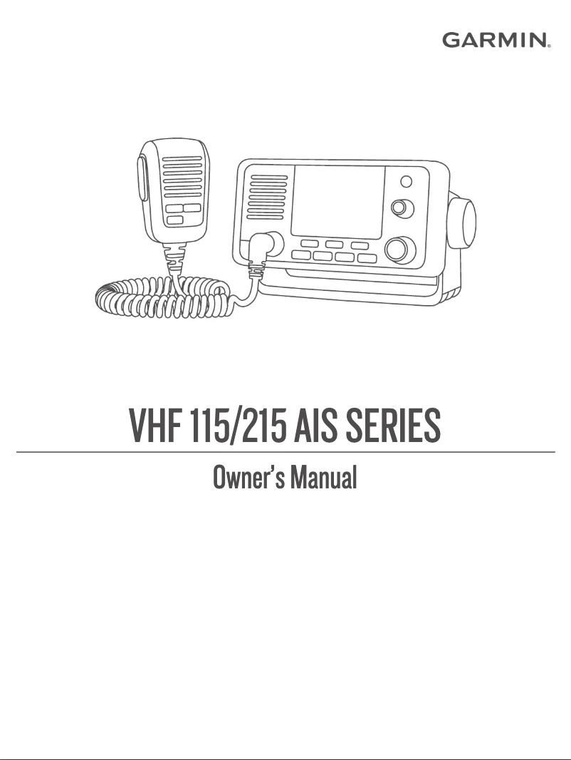 Page n°1 - Manuel utilisateur Garmin VHF 115