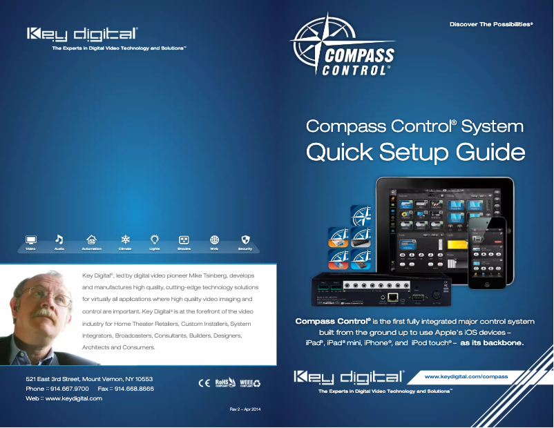 Page 1 de la notice Manuel utilisateur Key Digital KD-CCKIT1000