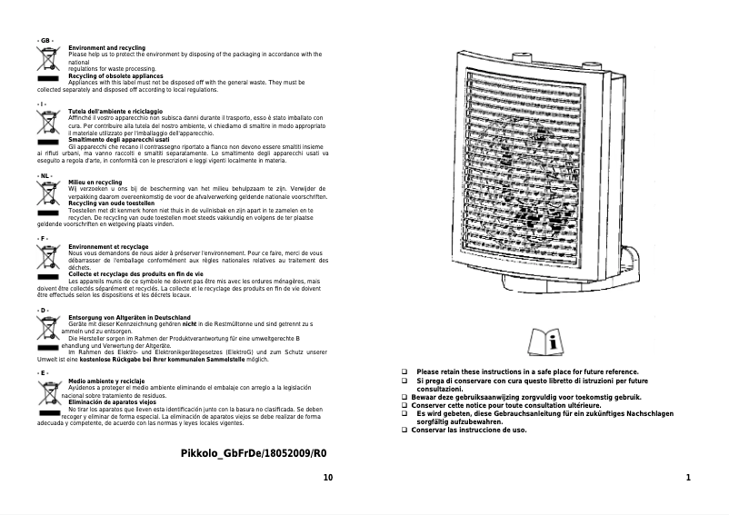 Page n°1 - Manuel utilisateur Aurora Piccolo