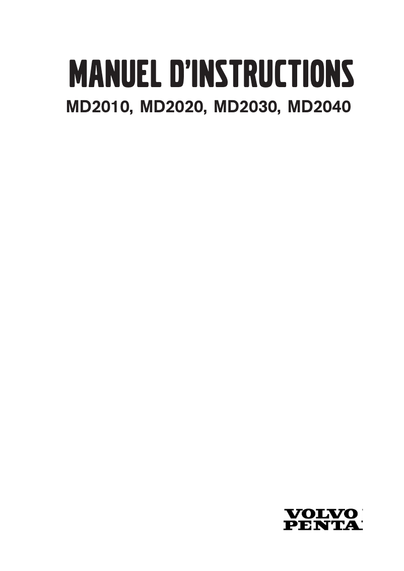 Image de la première page du manuel de l'appareil MD2030