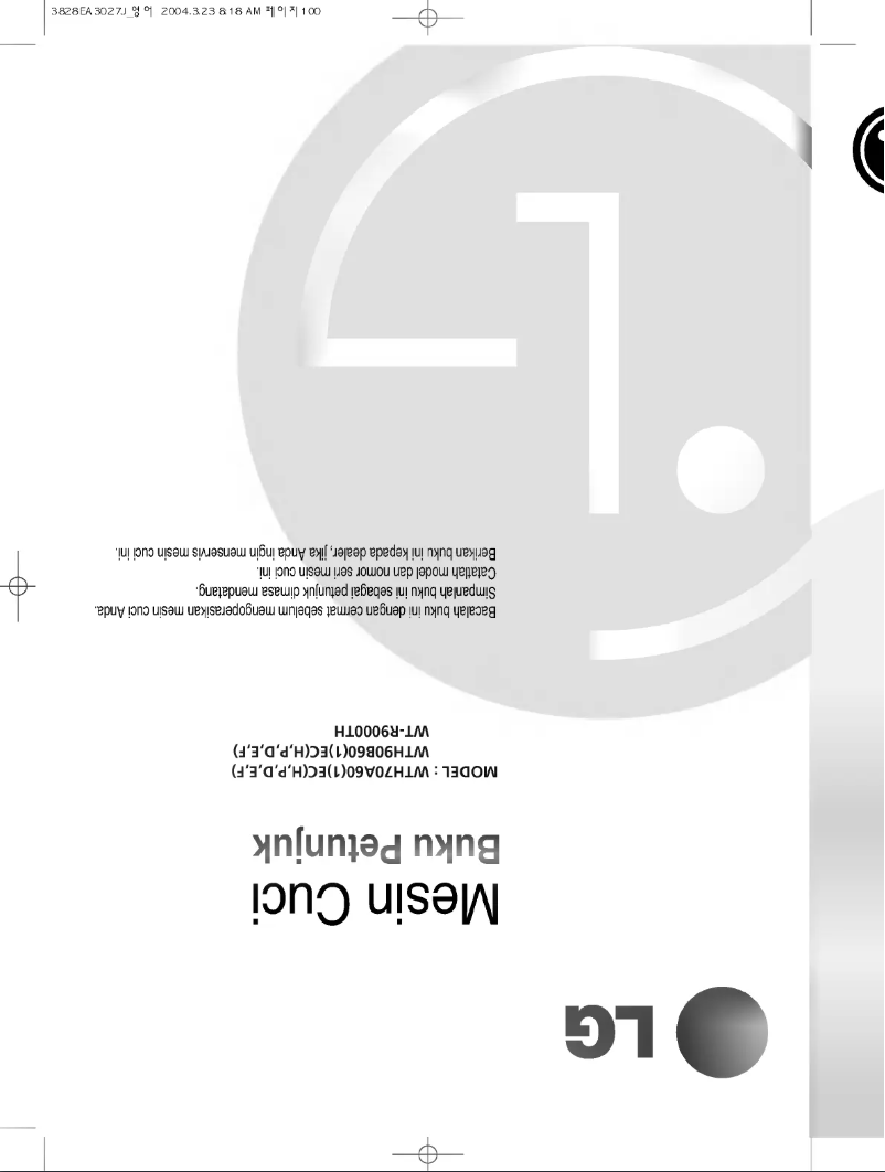 Image de la première page du manuel de l'appareil WTH90B61EC