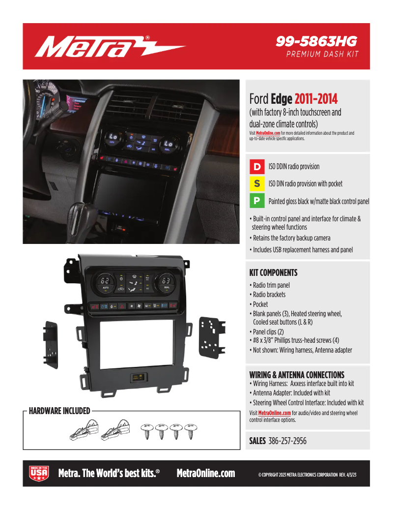 Página 1 del manual Ficha técnica AXESS 99-5863HG