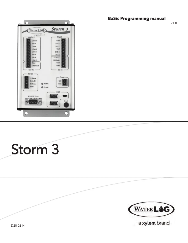 Image de la première page du manuel de l'appareil Storm 3