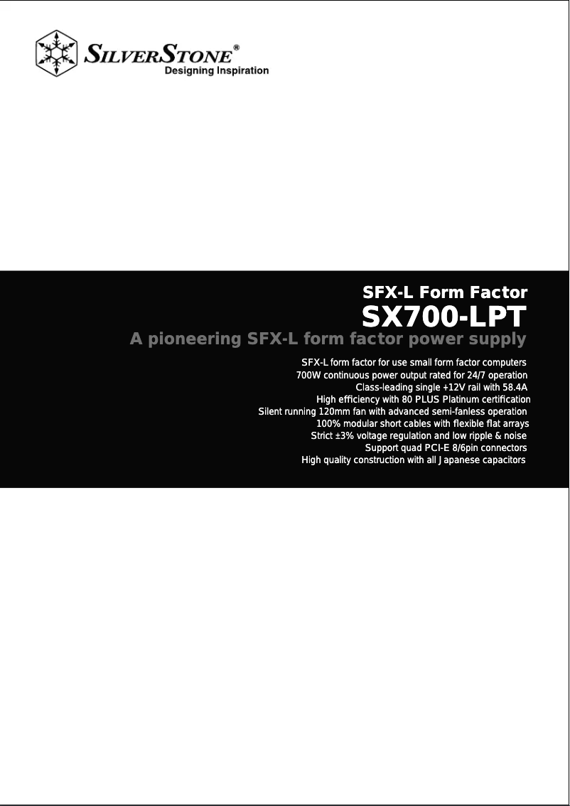 Image de la première page du manuel de l'appareil SX700-LPT