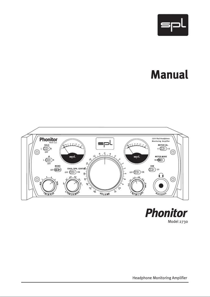 Image de la première page du manuel de l'appareil Phonitor 2730