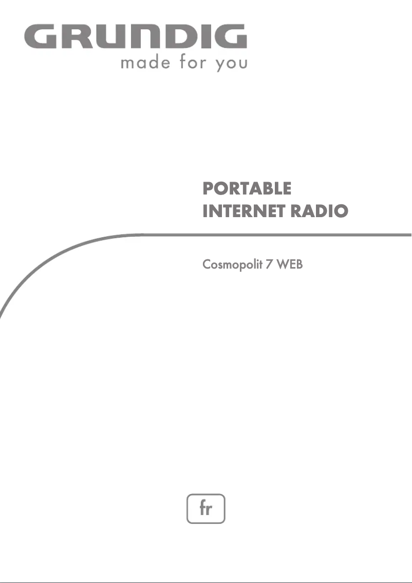 Page n°1 - Manuel utilisateur Grundig Cosmopolit 7 Web